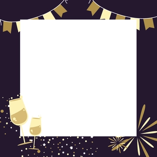 New Year's Eve Border Vector