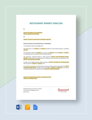 Restaurant Market Analysis Template