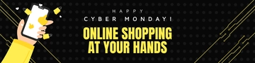 Free Cyber Monday Linkedin Banner Template to Edit Online