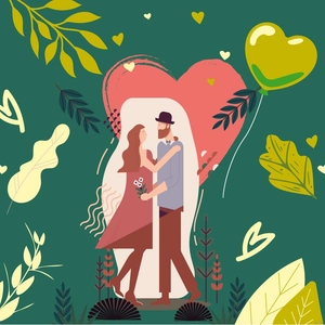 Green Love Background