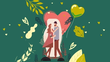 Free Green Love Background Template to Edit Online