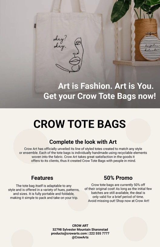 Simple Product Sell Sheet Template