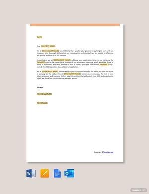 Applicant Rejection Letter