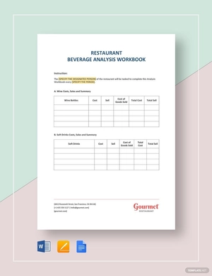 Restaurant Beverage Analysis Workbook Template
