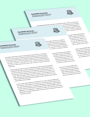 College Statement Of Purpose Template College Statement Of Purpose Template