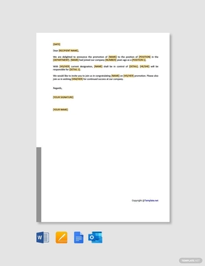 Restaurant Promotion Announcement Letter