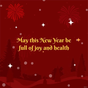 New Year's Day Greeting Card Vector