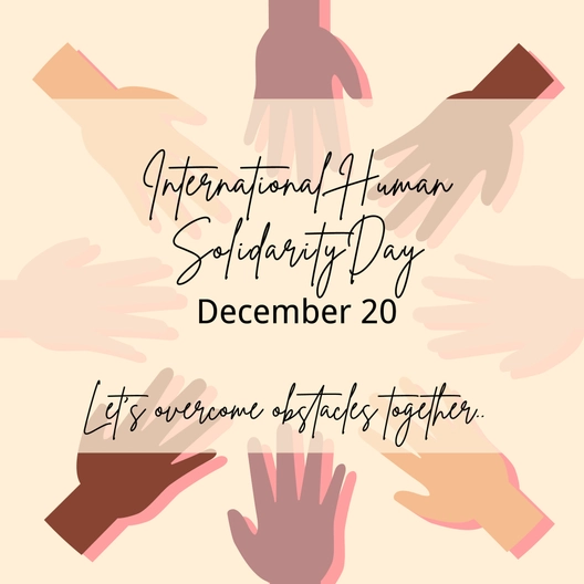 International Human Solidarity Day Whatsapp Post