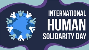 International Human Solidarity Day Banner Background