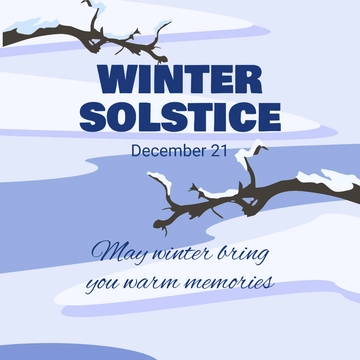 Free Winter Solstice Instagram Post Template to Edit Online