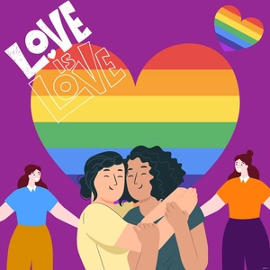 Rainbow Love Background