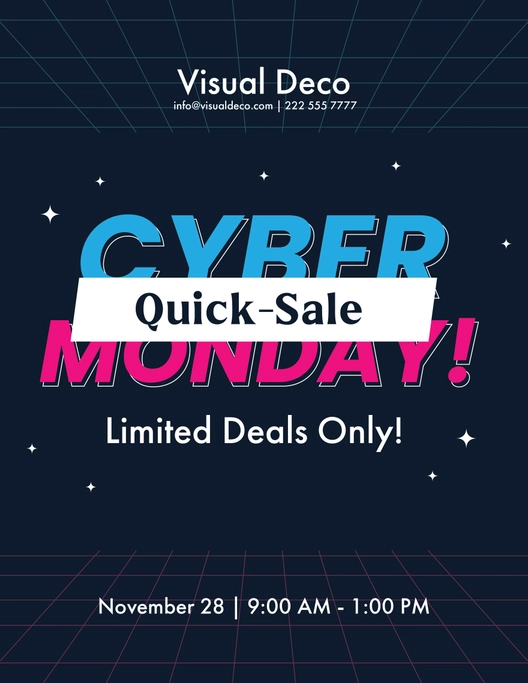 Cyber Monday Mockup Flyer