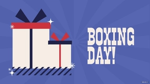 Boxing Day Blue Background