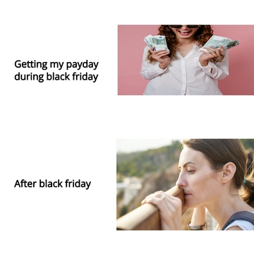 Free Funny Black Friday Meme Template to Edit Online