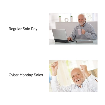 Free Cyber Monday Sales Meme Template to Edit Online