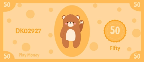 Children's Play Money Template