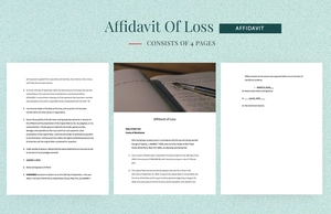 Affidavit Of Loss Sample