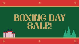 Free Boxing Day Green Background Template to Edit Online
