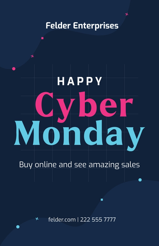 Cyber Monday Advertisement Poster