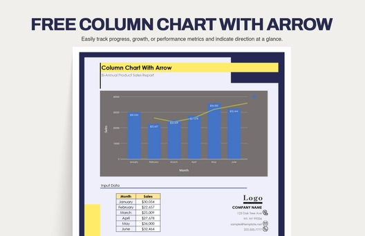 Column Chart With Arrow