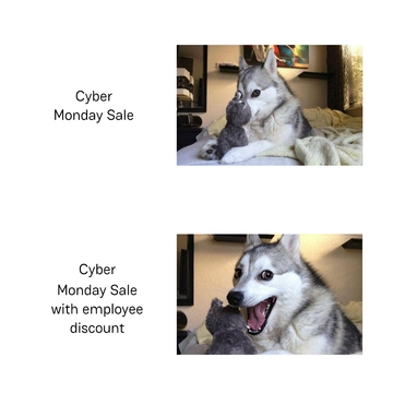 Free Cyber Monday Discount Meme Template to Edit Online