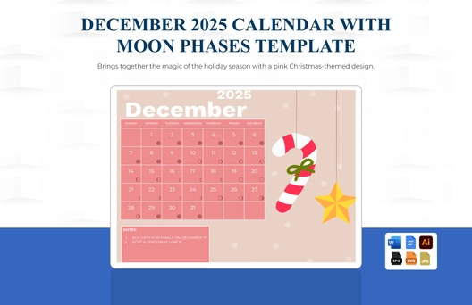 December 2025 Calendar With Moon Phases