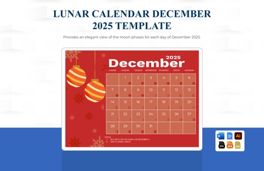 Lunar Calendar December 2025