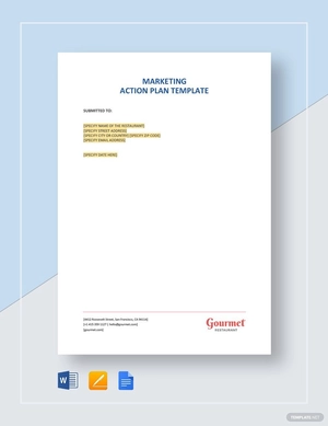 Restaurant Marketing Action Plan Template