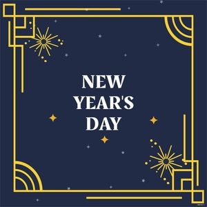 New Year's Day Border Vector
