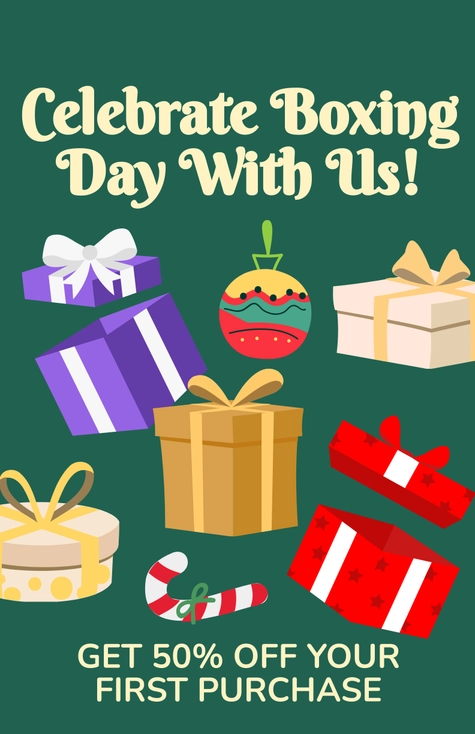 Boxing Day Advertisement Poster