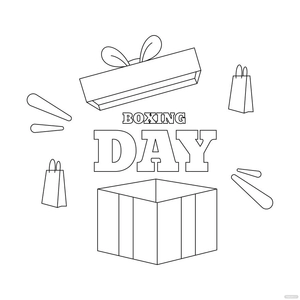 Boxing Day Color Drawing