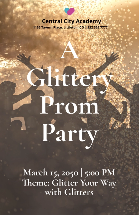 Prom Party Poster Template