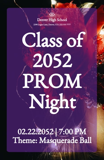 Free School Prom Poster Template to Edit Online