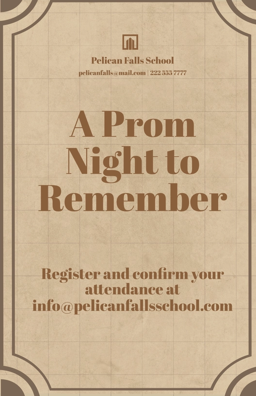 Vintage Prom Poster Template