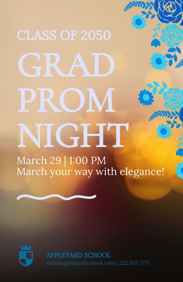 Free Graduation Prom Poster Template to Edit Online