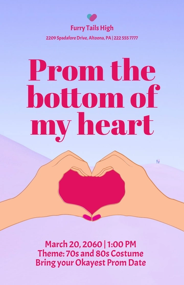 Free Funny Prom Poster Template to Edit Online