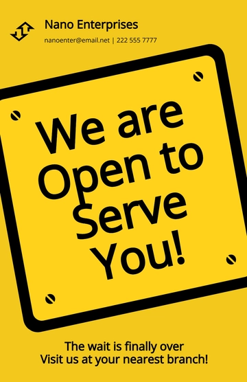 Free We Are Open Poster Template to Edit Online