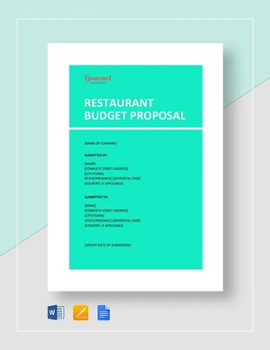 Restaurant Developing a Grant Proposal Template