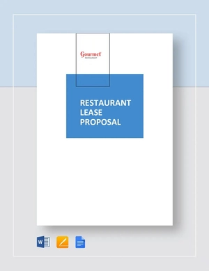 Restaurant Lease Proposal Template