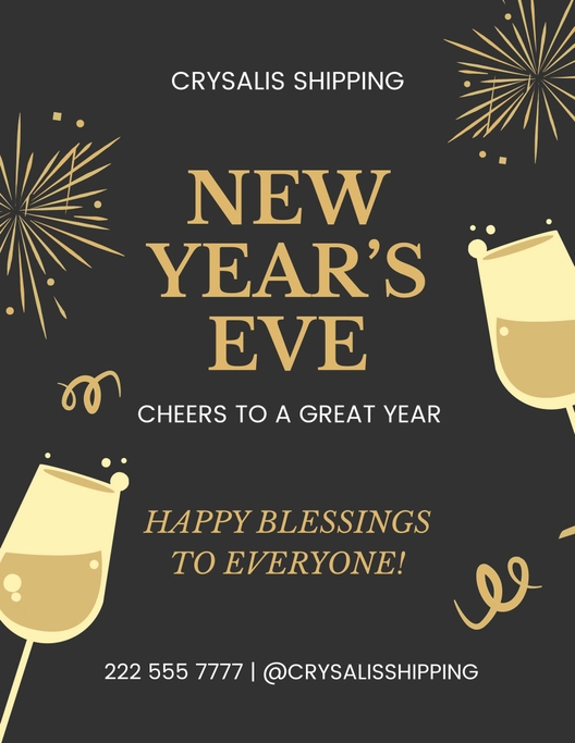 Blank New Year's Eve Flyer