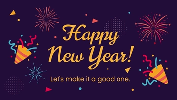 Free New Year's Day Wishes Background Template to Edit Online