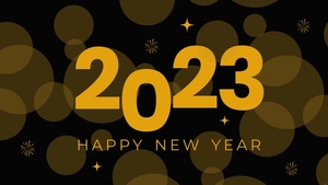 New Year's Day Black Background