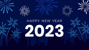 New Year's Day Blue Background