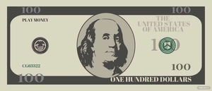 Realistic Play Money Template