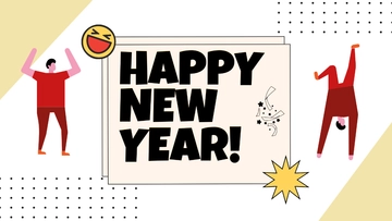 Free New Year's Eve Cartoon Background Template to Edit Online