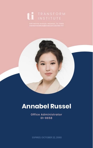 Blank Office ID Card Template