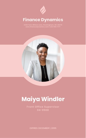 Modern Office ID Card Template