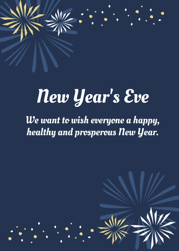 Free New Year???s Eve Wishes Template to Edit Online