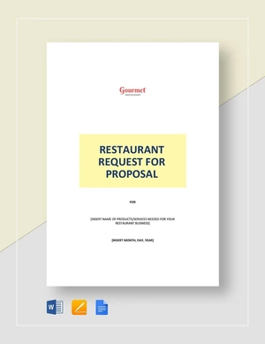 Restaurant Request for Proposal Template