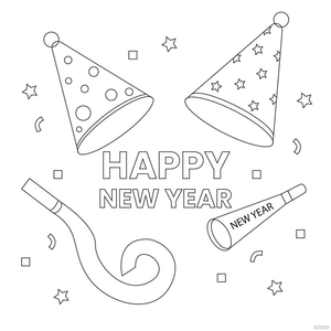Beautiful New Year's Eve Drawing